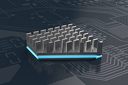 Wärmeleitender Klebstoff Elecolit® von Panacol | © Panacol wärmeleitender Kleber von Panacol auf PCB Kühlkörper | © Panacol