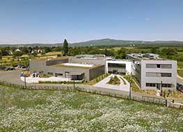 Luftaufnahme des neuen Panacol-Gebäudes